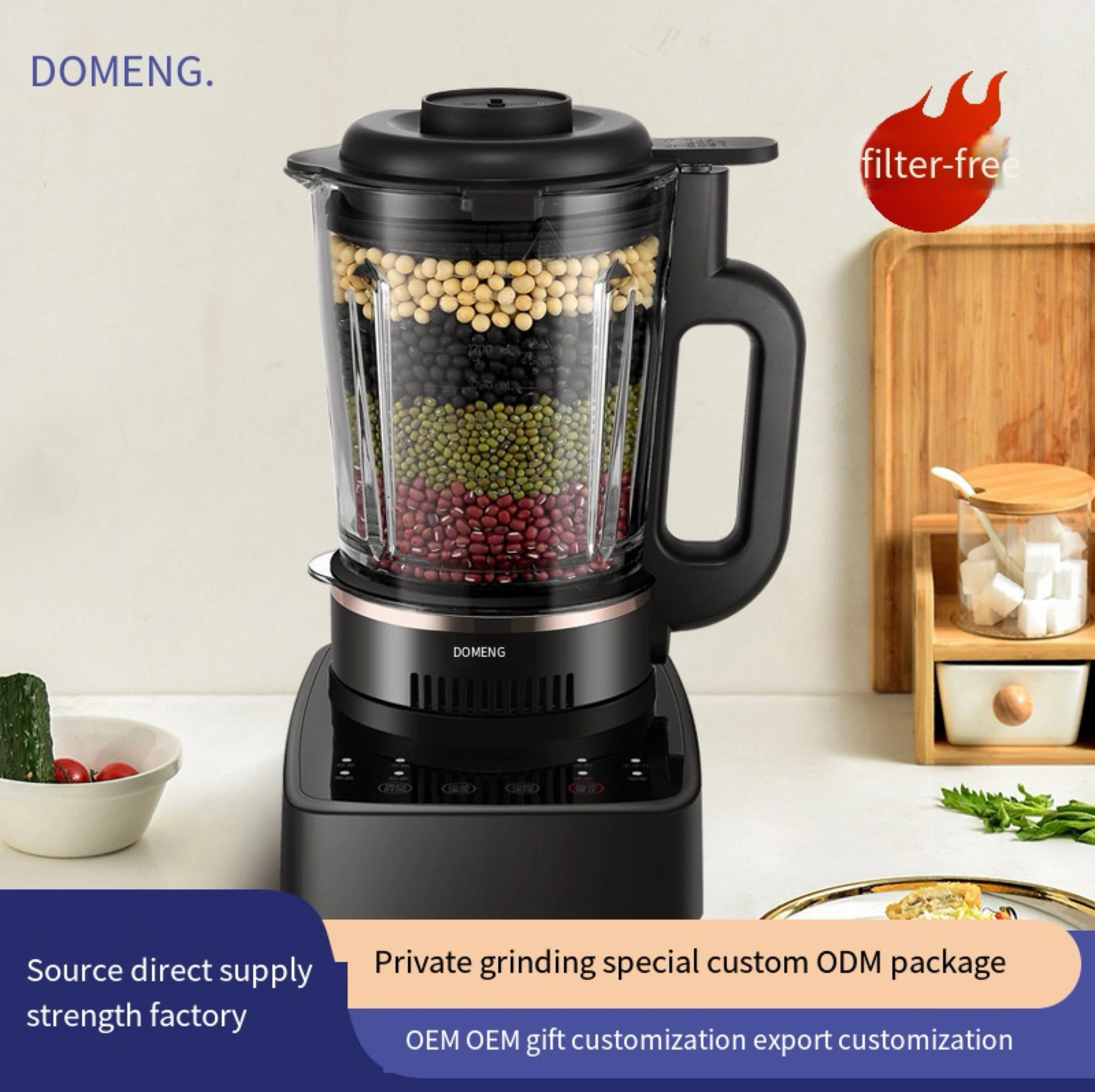 Buchymix 3-in-1 High-Performance Large Capacity Blender for Household Use