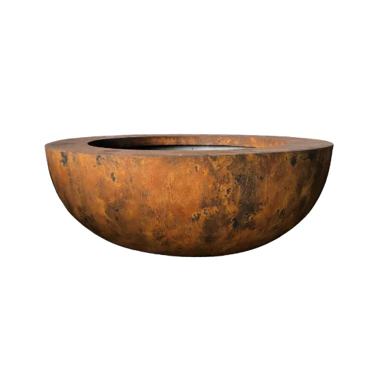 Made In Vietnam  Traditional Style Home Decoration Round Shape Fiberglass Planter Garden Pots Set 6 Pcs Garden Pots Planters