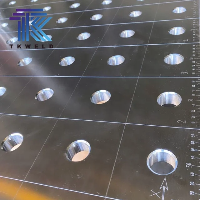 TKweld D16 D28 Welding table Cast Iron Cast Steel 2400*1200 Black Inch 2D 3D  Welding Turning Table Clamping Accessories System