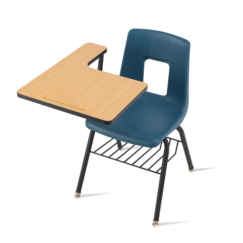 Customized Size Plastic School Furniture Training Chair Meeting Lecture Chairs Classroom Chair With Writing Pad