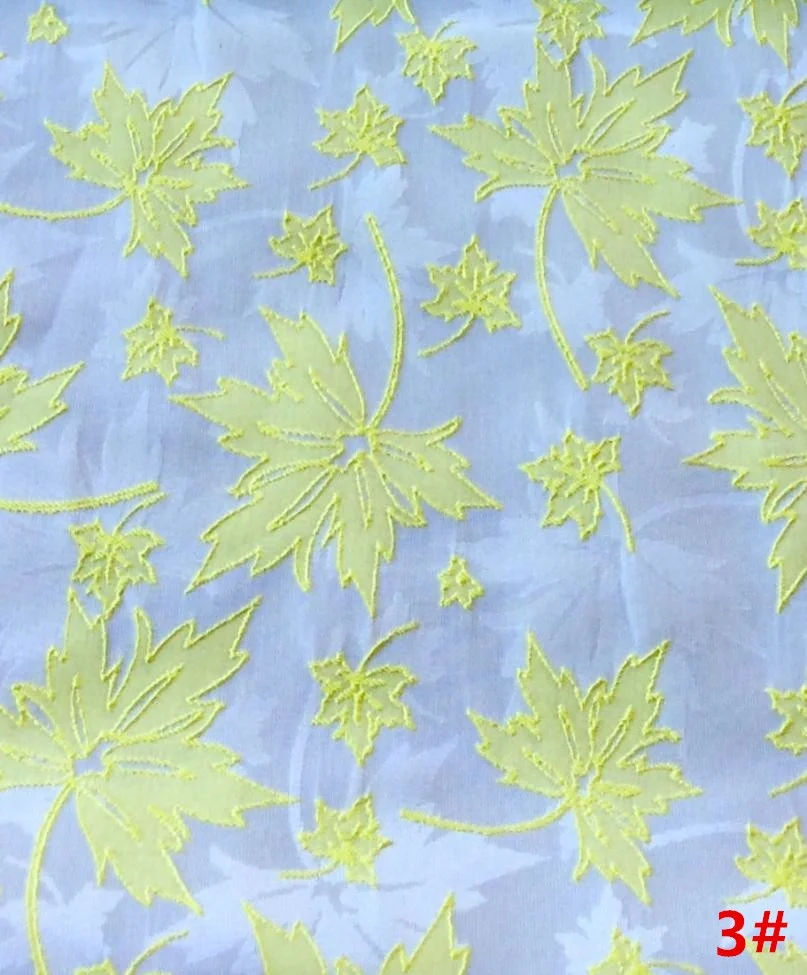 192gsm maple leaf design custom colored accepted yarn dyed woven brocade clothing fabric