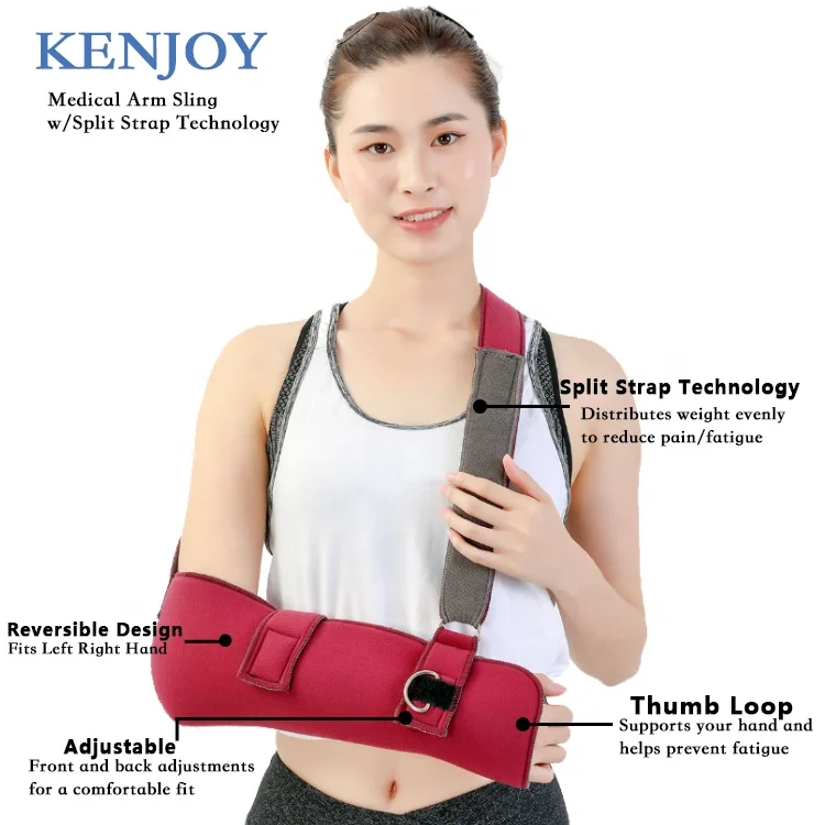 Adjustable Arm Sling Shoulder Immobilizer Medical Support Strap for Broken Fractured Arm Elbow Shoulder Support Brace
