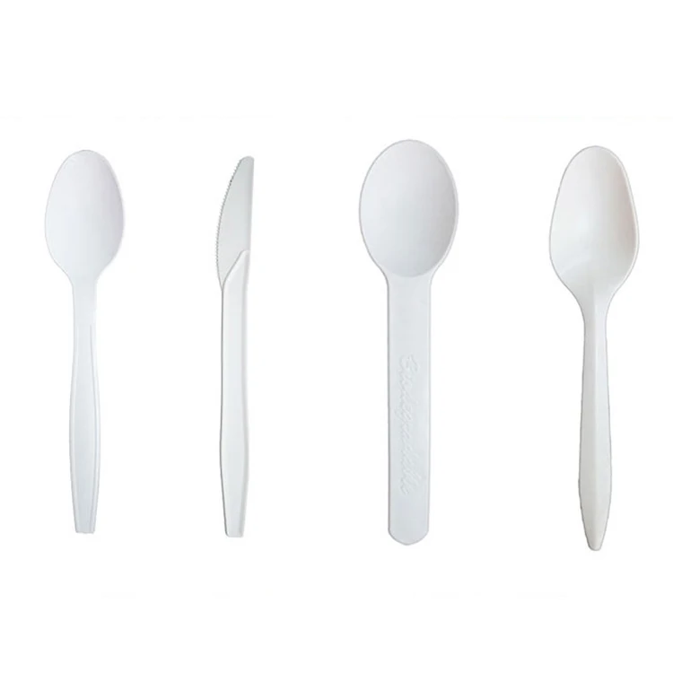 Eco - friendly biodegradable corn starch based disposable forks knives and spoons cutlery