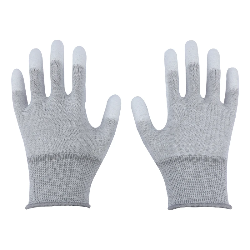 Low Price 13 Size Anti Static PU Coated Gloves ESD Top Fit Gloves