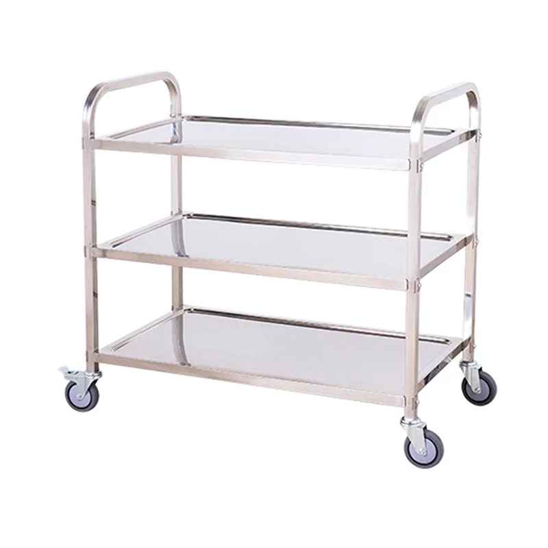 3 Tiers Stainless Steel Hotpot Service Trolley Catering Trolley Cart Food Trolley Wholesale