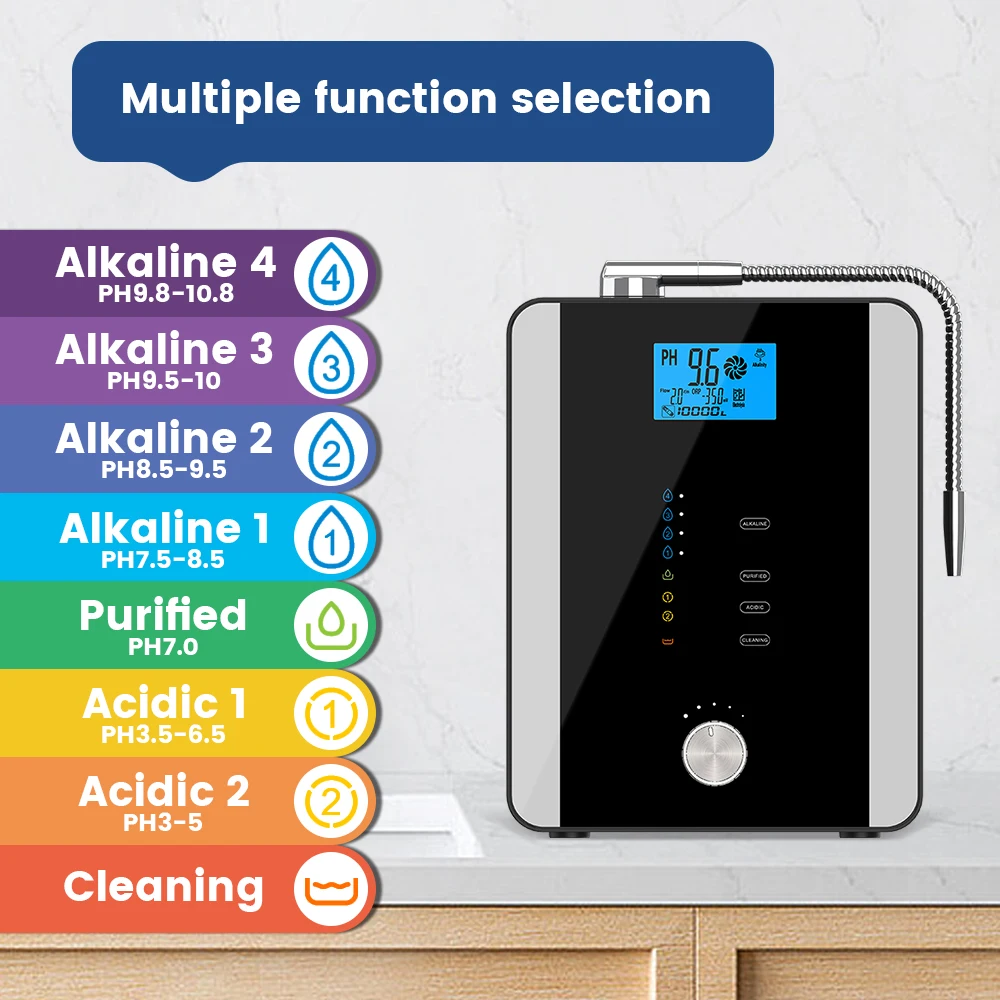 Kangen Water Machine Alkaline Water Ionizer 11 Plates Alkaline Water Filter Machine Japan Technology AL-808D