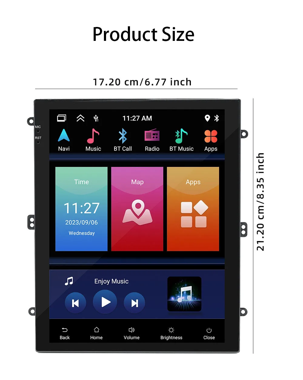 9.7 Inch IPS Portable Dashboard Audio System for Ford 2013-2018 Mondeo Car GPS TV Radio Player with Vertical Touch Screen