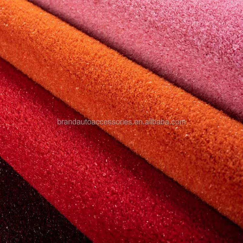 Modern Tufted Car Carpet Roll Customized Pattern Cushioned Plush Fabric Coated Rubber TPR Spike Backing Polyester Material