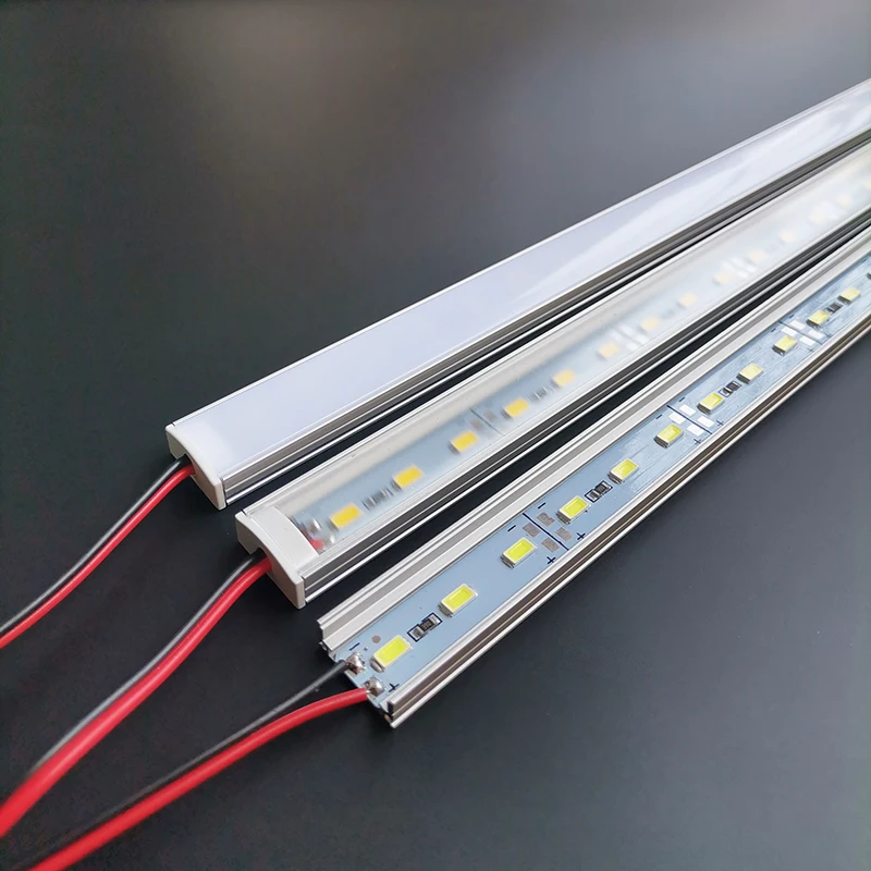 DHL 10-20pcs/lot 1m 16W strip aluminum profile for SMD5730 72LEDs 12VDC LED cabinet bar light flat  V profile led hard strip