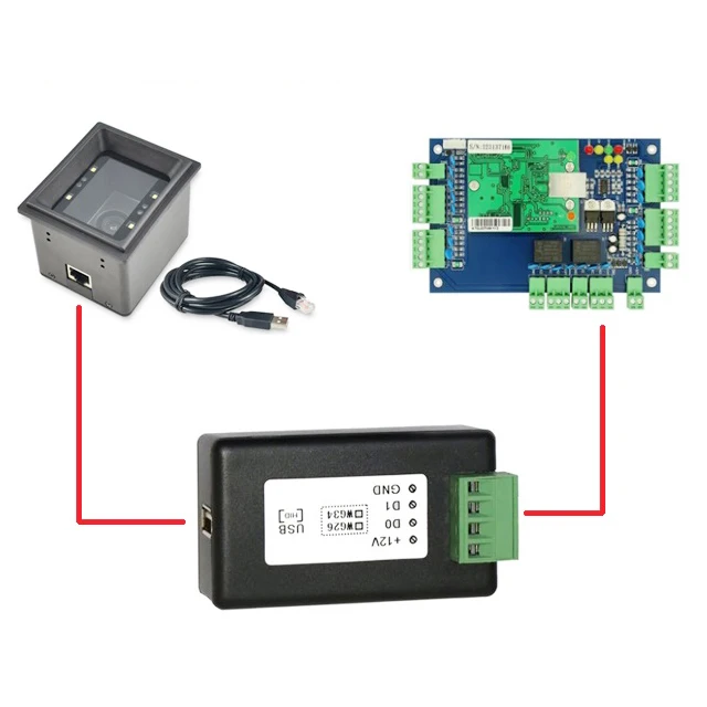 USB сканер штрих-кода или RFID-считыватель для Wiegand26/34/66 конвертер передачи