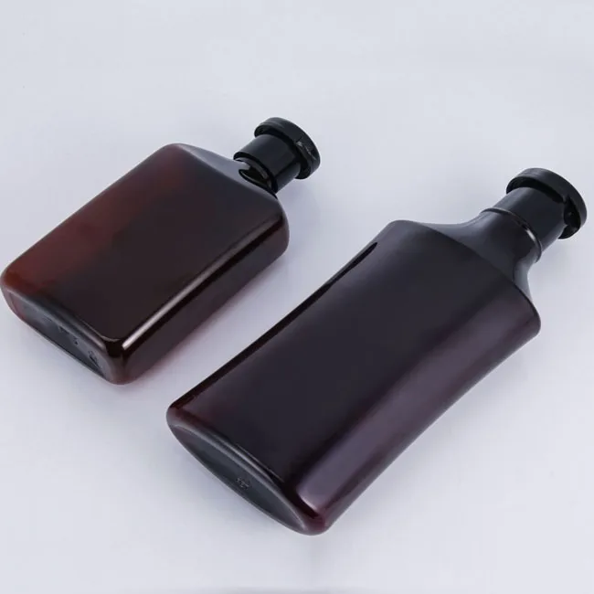 Hot Sale Tall Flat PET Plastic Cosmetic Packaging Bottles