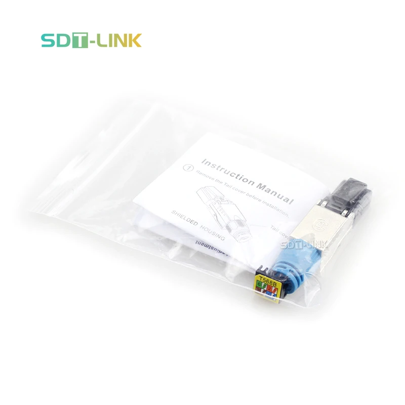 Заводской OEM CAT8 FTP STP Экранированный 8P8C RJ45 безинструментальный модульный концевой разъем Бесплатный 40 г 2000 МГц Лучшая цена