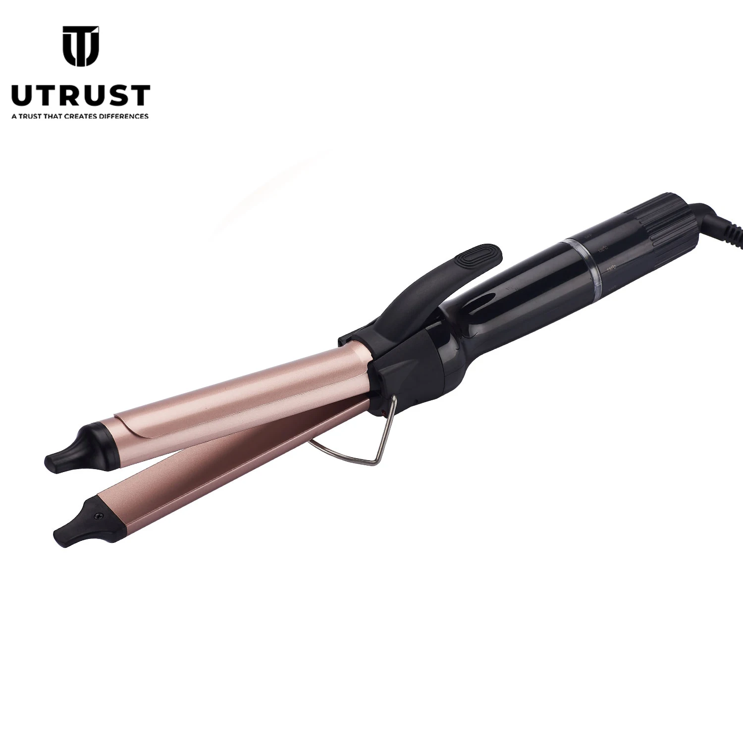 Двойное напряжение керамического покрытия баррель розового золота титана щипцы для