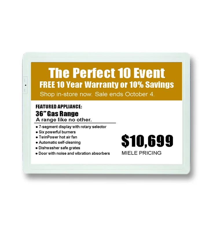 
Colors E-Paper Display Electronic Price Shelf Label For Food Shop 