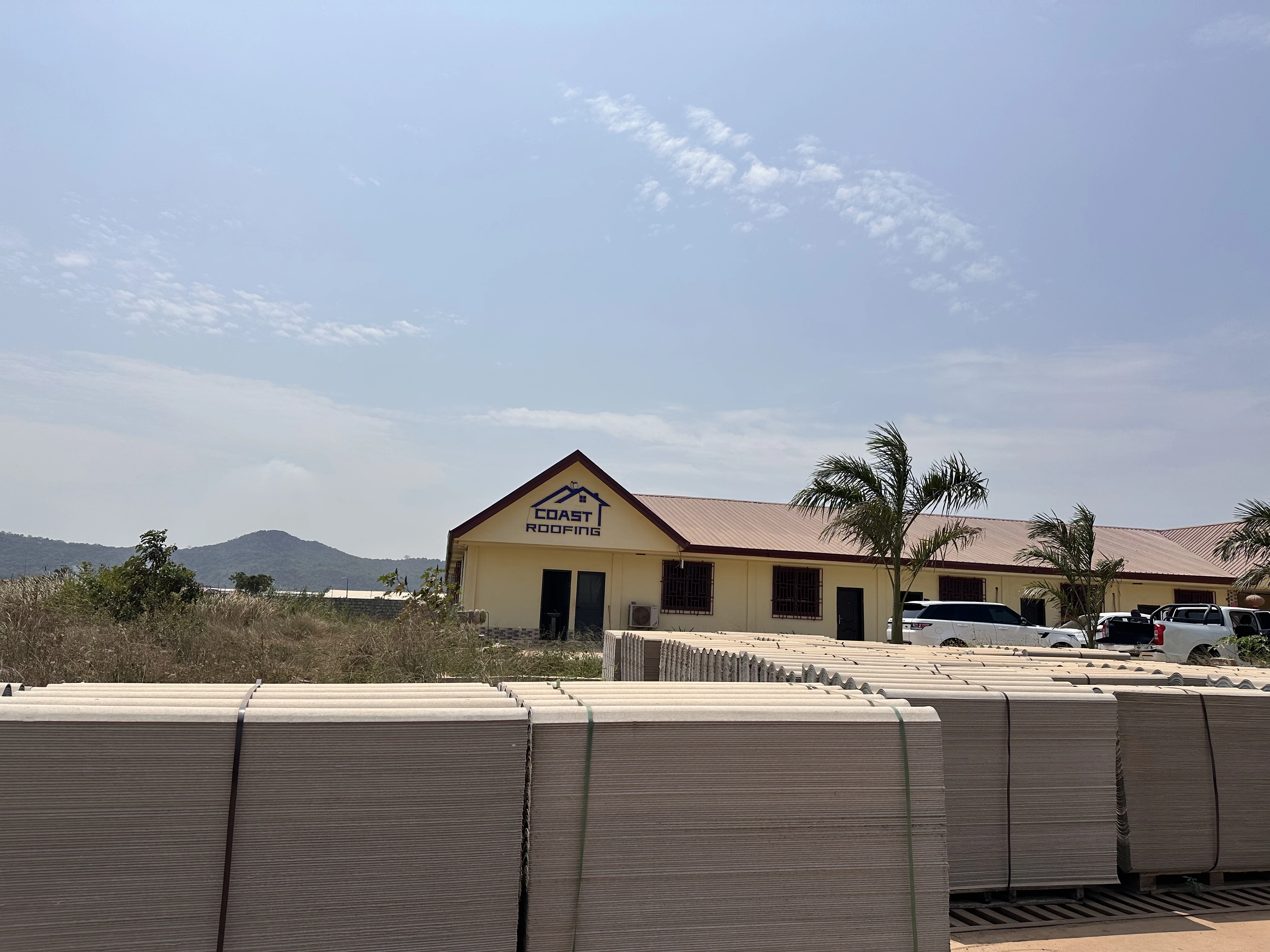 KUNDA 2024 Africa Local Factories Coast Roofing Cement Fiber Tiles 4*1050*2400 Local Factory Ivory Coast Stock On Sale now