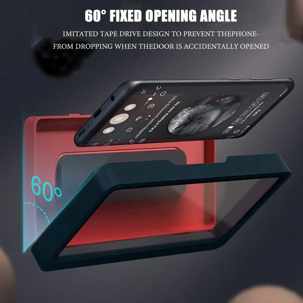 Shower Phone Holder Waterproof Wall Mount Case for Bathroom Mobile Phone Case with Transparent Touch Screen