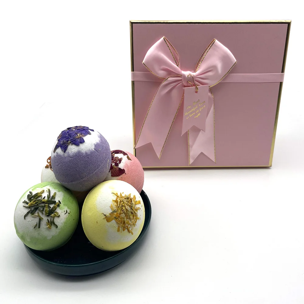 Muran Private label diy  floral aromatherapy rose making christmas handmade vegan fizzy organic 12pcs bath bomb gift set