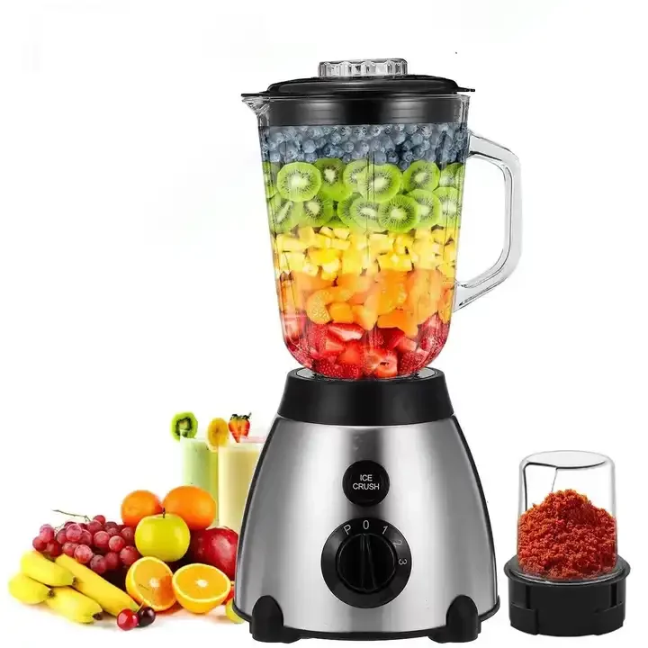 Factory Price Hot Sale High Power 2 in 1 Blender Juicer Y66 5 Speed with Stainless Steel Jar Electric Food Mixer Blender