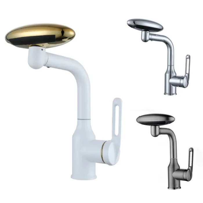 Hot and Cold Taps Dual Mode Waterfall Faucet Universal Mixer Faucet  Latest Designer Silver Deck Mounted Bathroom