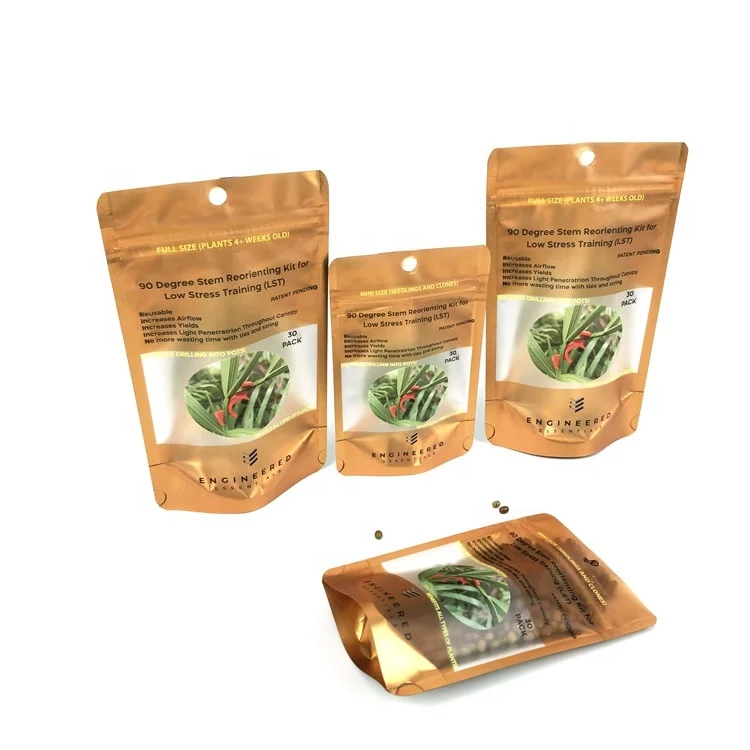 Wholesale Custom Printed Plastic Vegetable Corn Packaging Stand Up Mylar Agriculture Seeds Packaging Bag