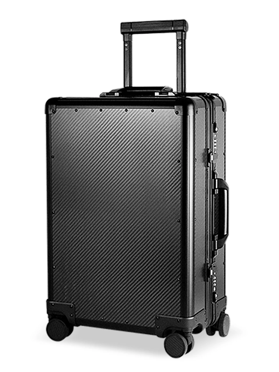 24 inch carbon fiber luxury suitcase set luggage travel trolly bag