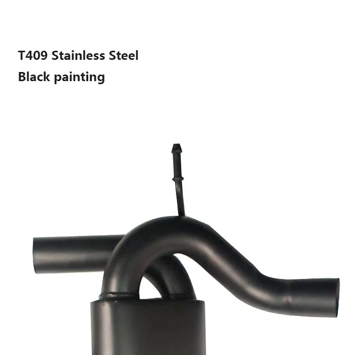Matte Black Dual CatBack Exhaust Muffler System 24DR POWDER COATED EXHAUST for J**p Wr**gl**