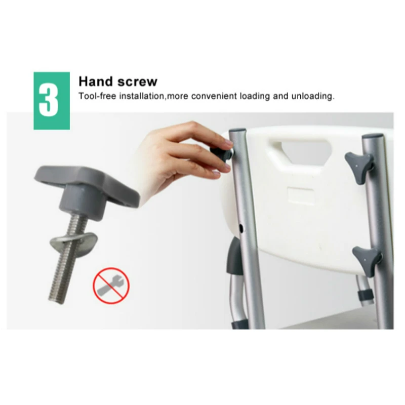 Medical bathroom disabled plastic shower chair