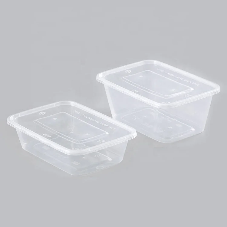 Прозрачный пластиковый контейнер для хранения, одноразовый Ланч-бокс bento, высококачественные прямоугольные контейнеры для микроволновой печи