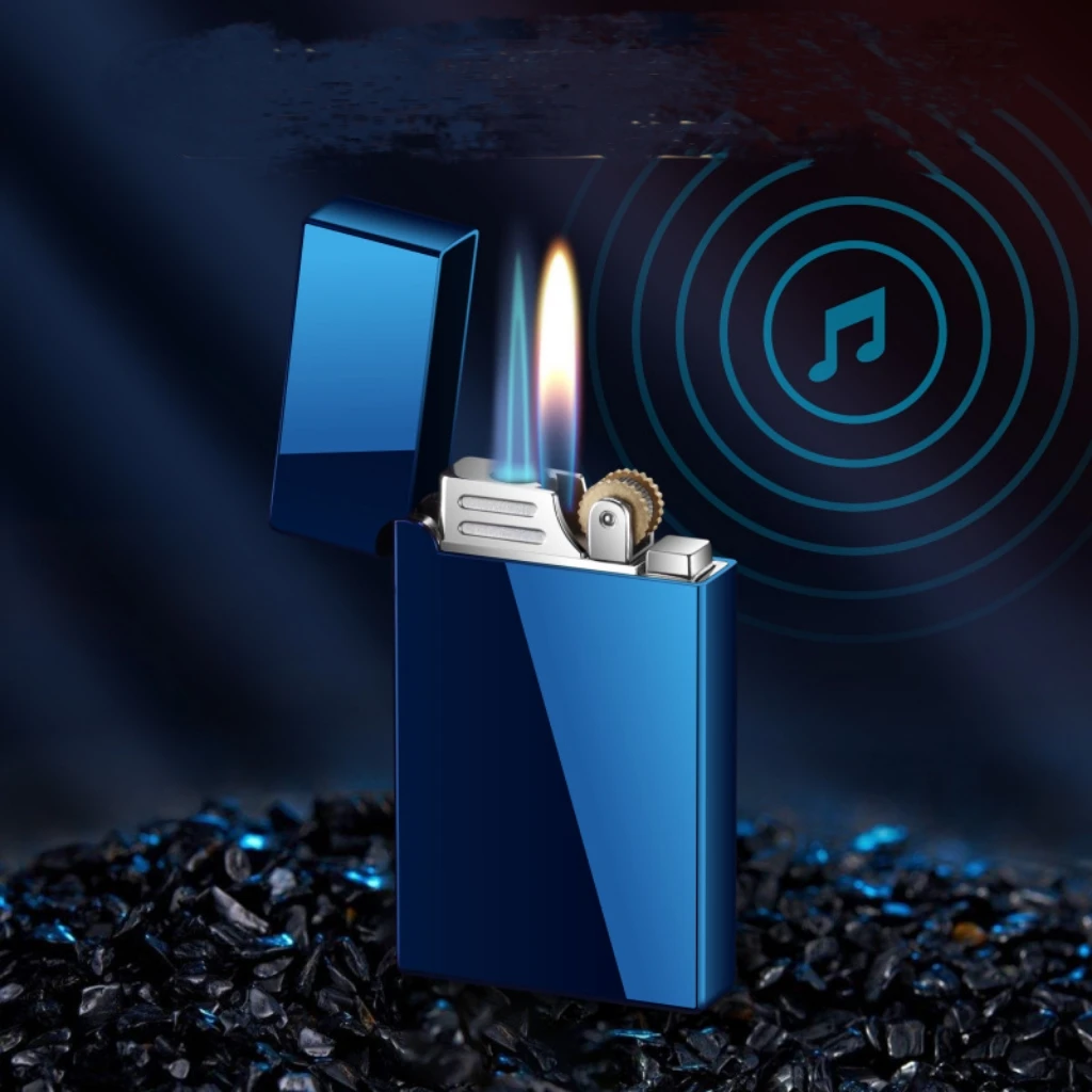 Factory Price Electroplated Dual Flame Lighter High Quality Outdoor Barbecue Flint Lighter