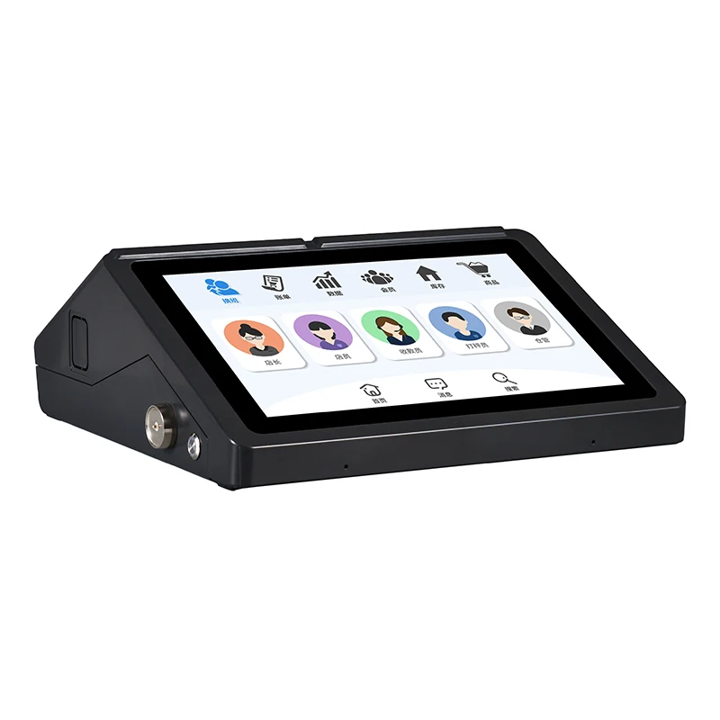 Desktop Android POS terminal 10.1 inch Touch Screen Cash Register Auto-cuter 80mm Thermal Printer HCC-A1190