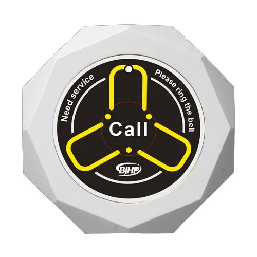 Wireless restaurant waiter call button, call bell system, table buzzer