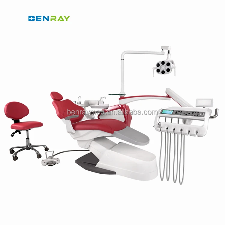 Guangzhou Cheap Top 10 Sensor LED Light Memory Safety Dental Chair Set Europe Cuspidor Dental Chair Price
