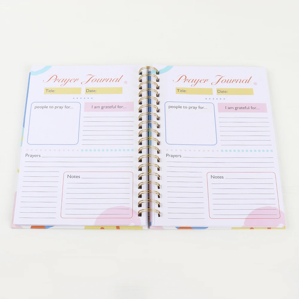 52 Week Custom Printing Spiral Christian Products Prayer Journal