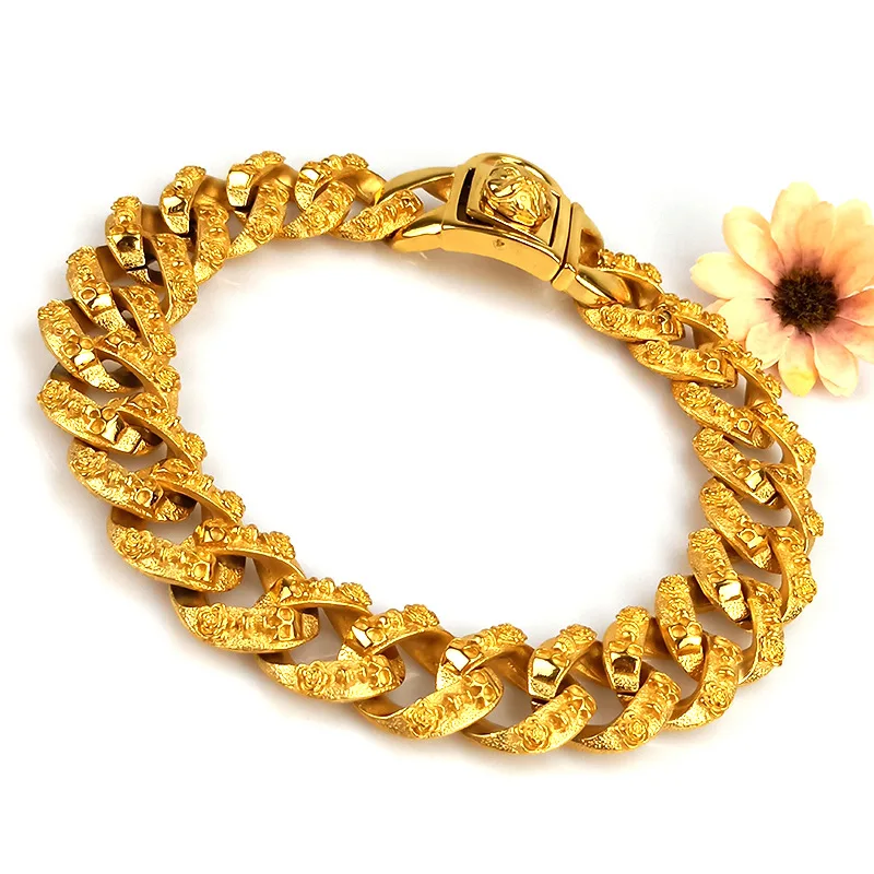 Gold Plated Bully Boxer Bulldog Bullies Cuban Link  Luxury Dog Collar Big Dog Chain