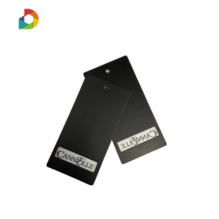 New Designer Custom Embossed Clothes String Plastic Garment Seal Cord Punch Label Clothes Hang Tag China Bags Shoes Cotton PVC