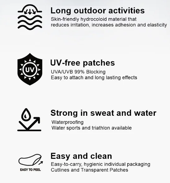 Free Sample Adhesive Color Changing Custom Waterproof Uv Patch Indicator Sticker With Spf Sensing