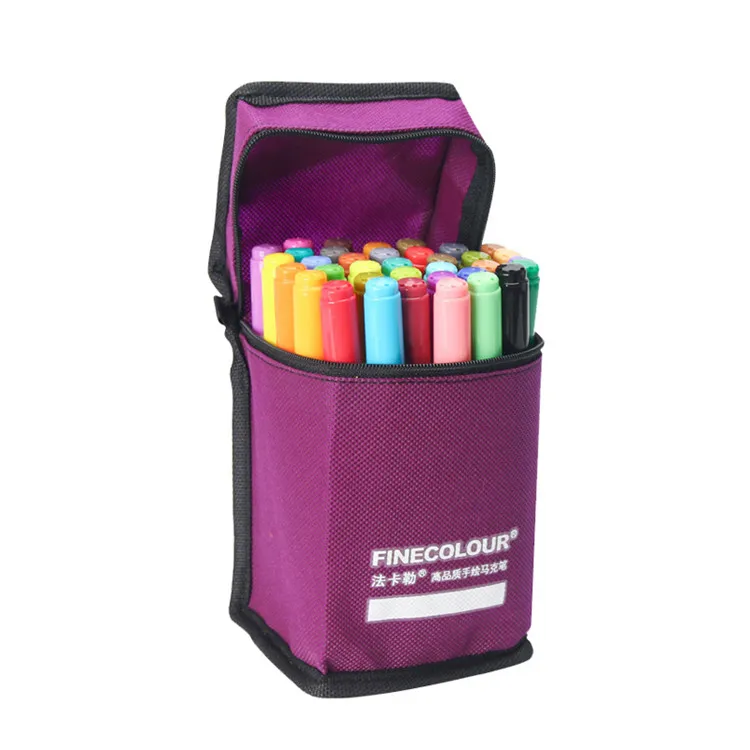 Finecolour EF201 36 цветов лучшие продажи акционной цене на водной основе художественная кисть маркеры ручка для краски маркерных ручек с холщовый мешок