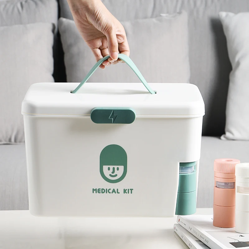 Factory Price New Product Plastic Mini First Aid Kit Box Medical Storage Organizer For Home or Outdoor