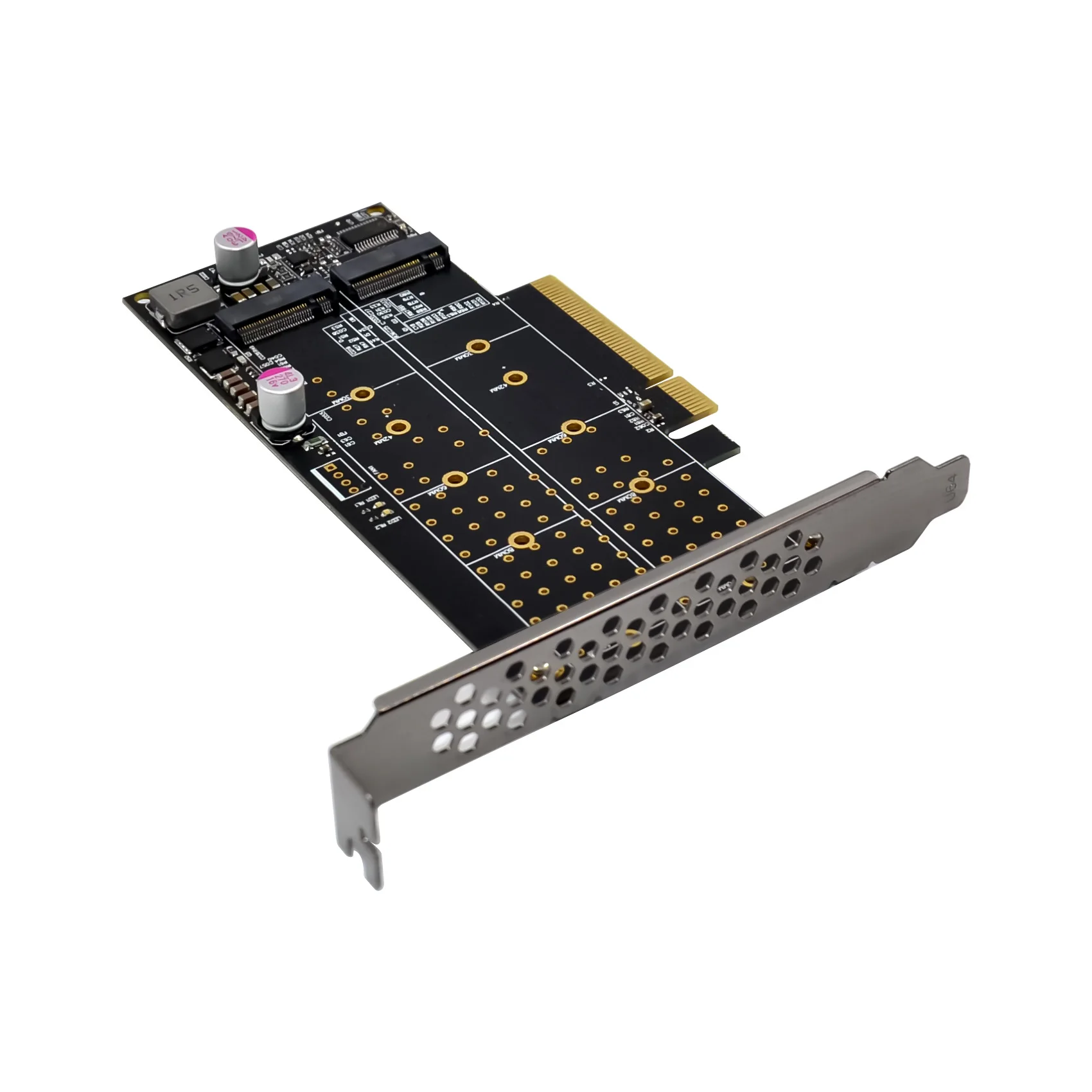 PCIe X8 M.2  Key M SATA Adapter PCIE X8 to Key M NVME M.2 22110 2280 2260 2242 2230 Adapter Converter Card