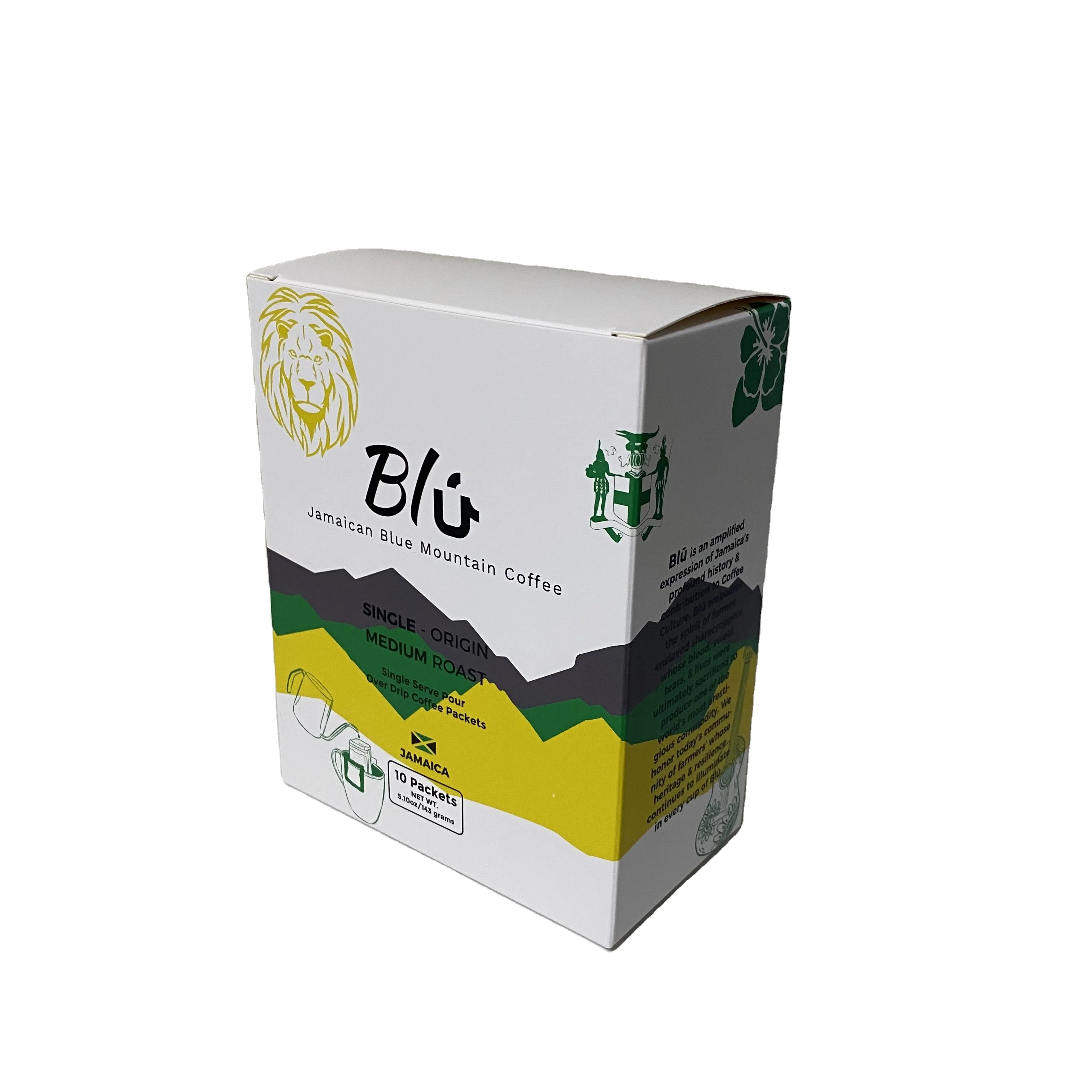 Manufacturer oem art paper cardboard box for coffee bean