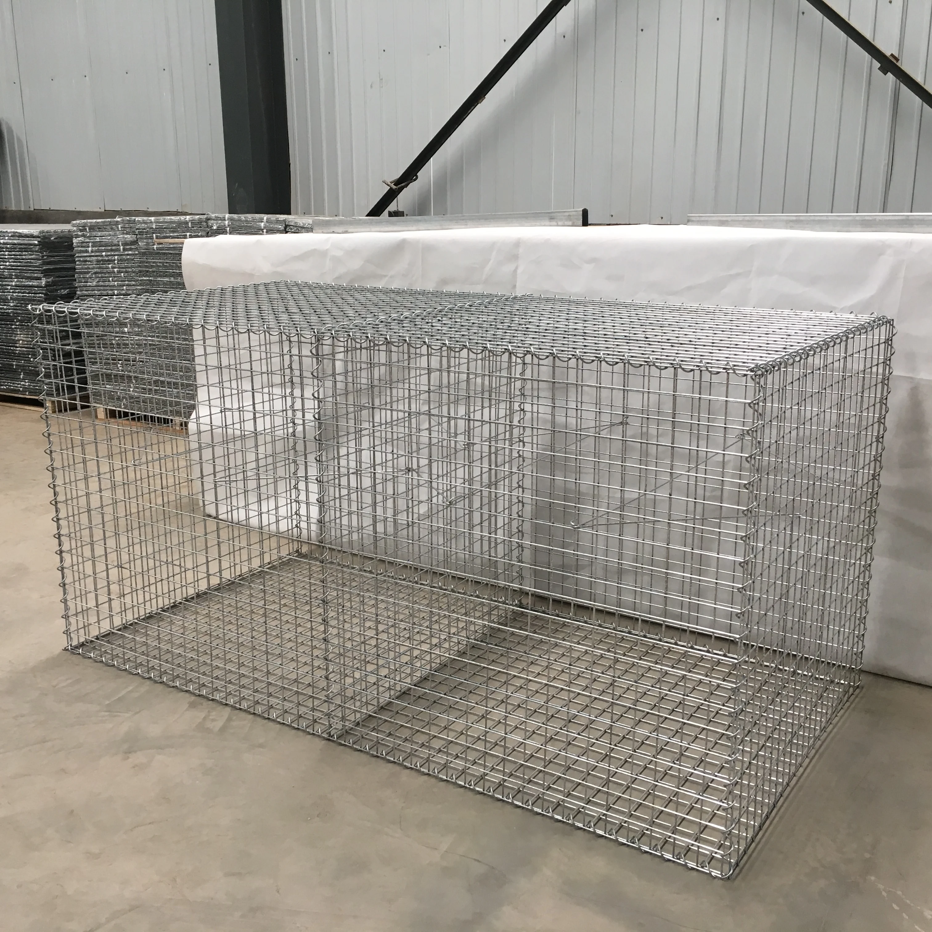 2x1x1 200x100x50 4mm Welded Gabion Wire Mesh Fill the Stone Cage Box Weight Per square