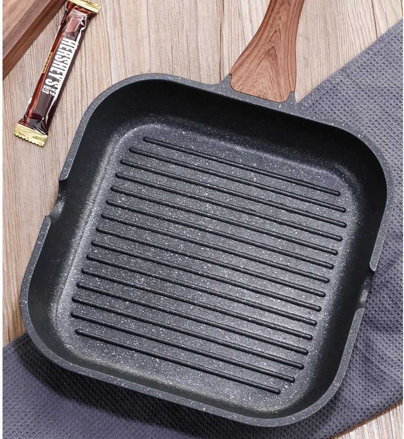 Best Selling High Quality Non-Stick Square Fry Pans Multi-Function Breakfast Steak Egg Frying Pan Outdoor BBQ Grill Pan Ford