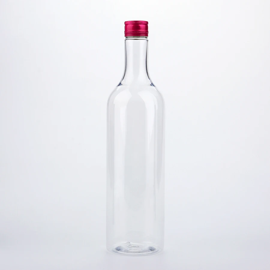 Personalizadas Recyclable Long Neck PET 750 ML Plastic Wine Empty Bottles 750ML