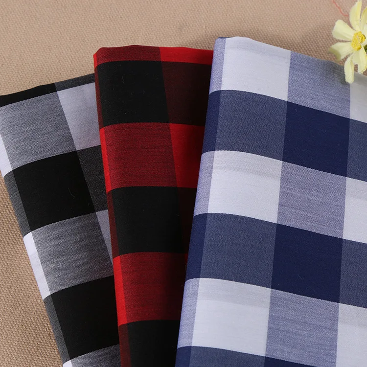 Classic Yarn dyed Cotton Nylon Plaid Shirt Fabric
