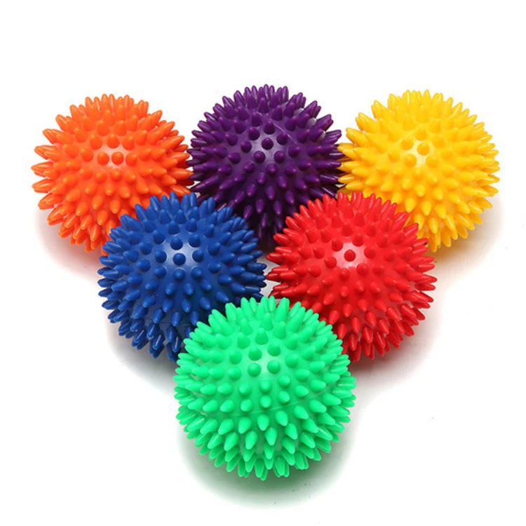 Feet Back Neck Hands Yoga Plantar Fasciitis Muscle Soreness Single PVC Spiky Massage Ball for Body