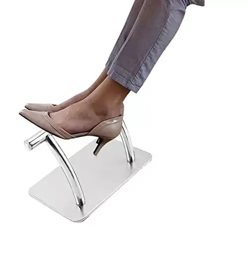 Senior barber chair beauty Spa massage chair professional mobile pedal gold stainless steel nail salons footstool