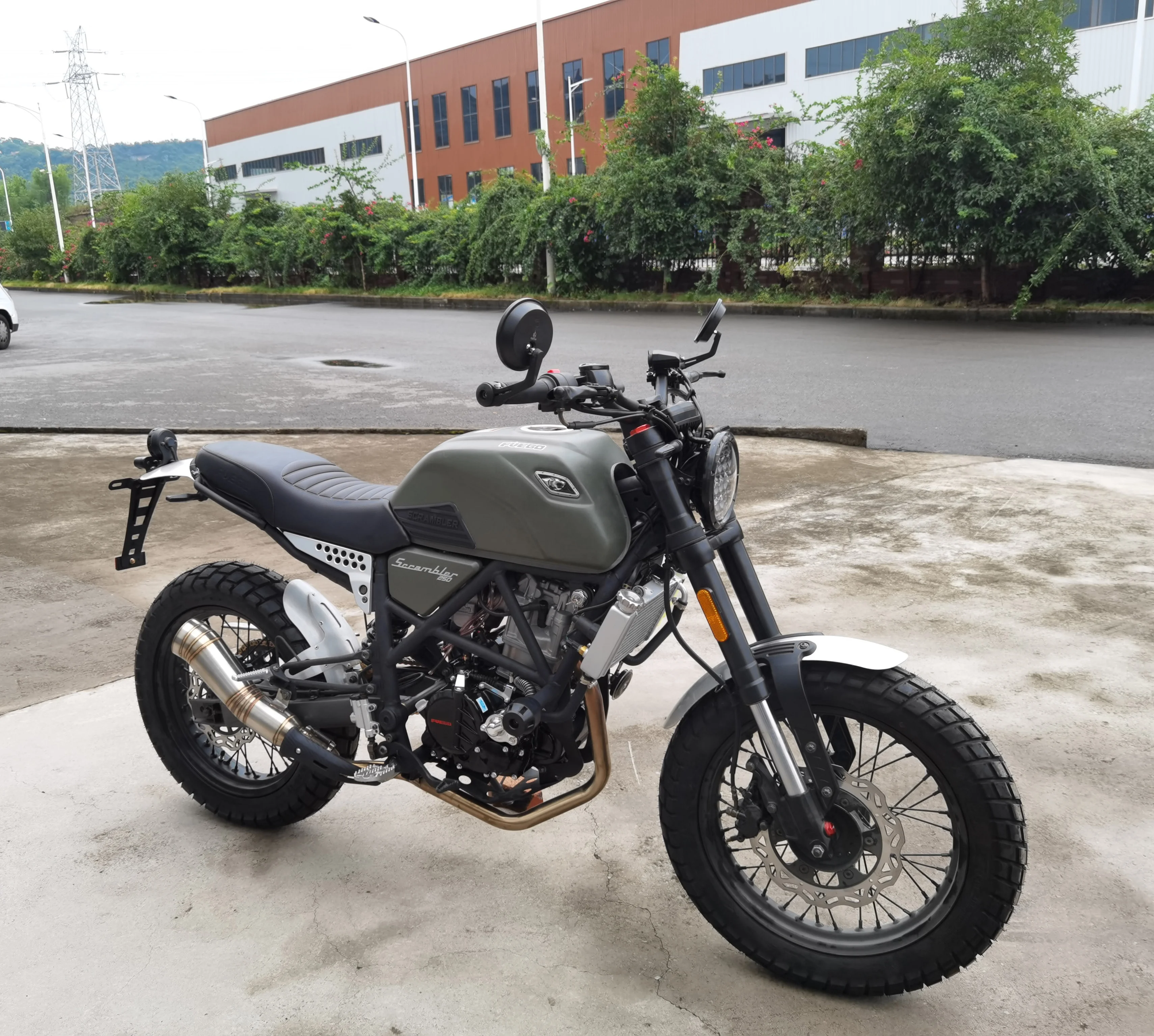 Китай 300cc мотоциклы FUEGO SCRAMBLER 300 мощный мотоцикл с водяным охлаждением No.22073105