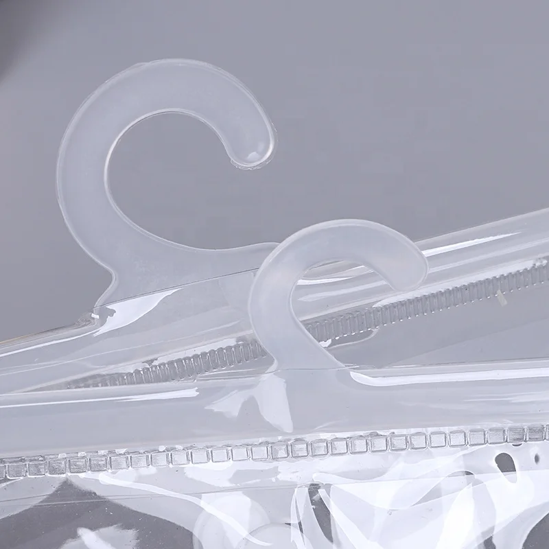 Clear plastic pvc hanger hook hanging plastic zipper bags for underwear