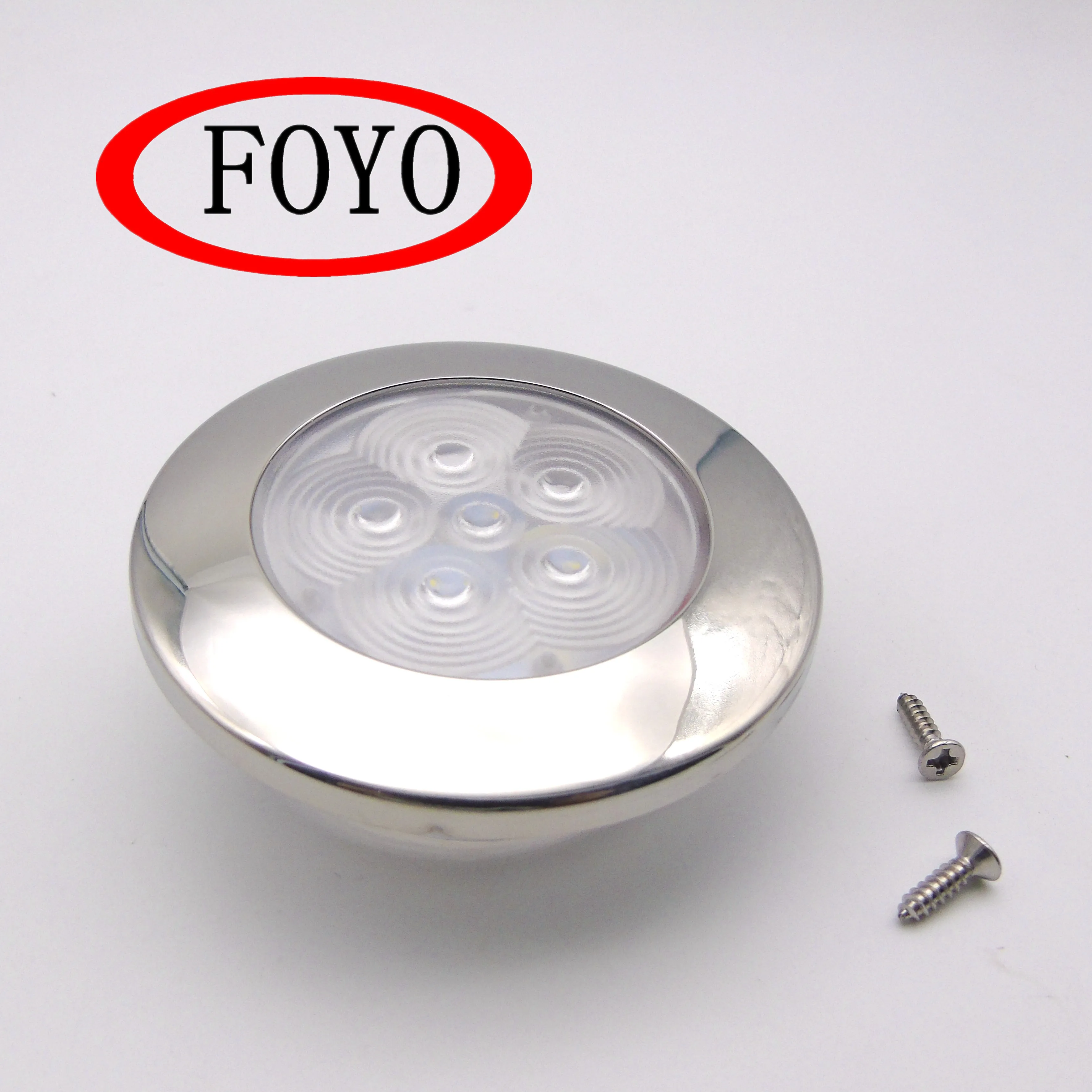 China Foyo hot sale  12V Marine Boat LED Ceiling Dome Light Car Interior Lamp for 12V Marine Boat RV Motorhome Accessories