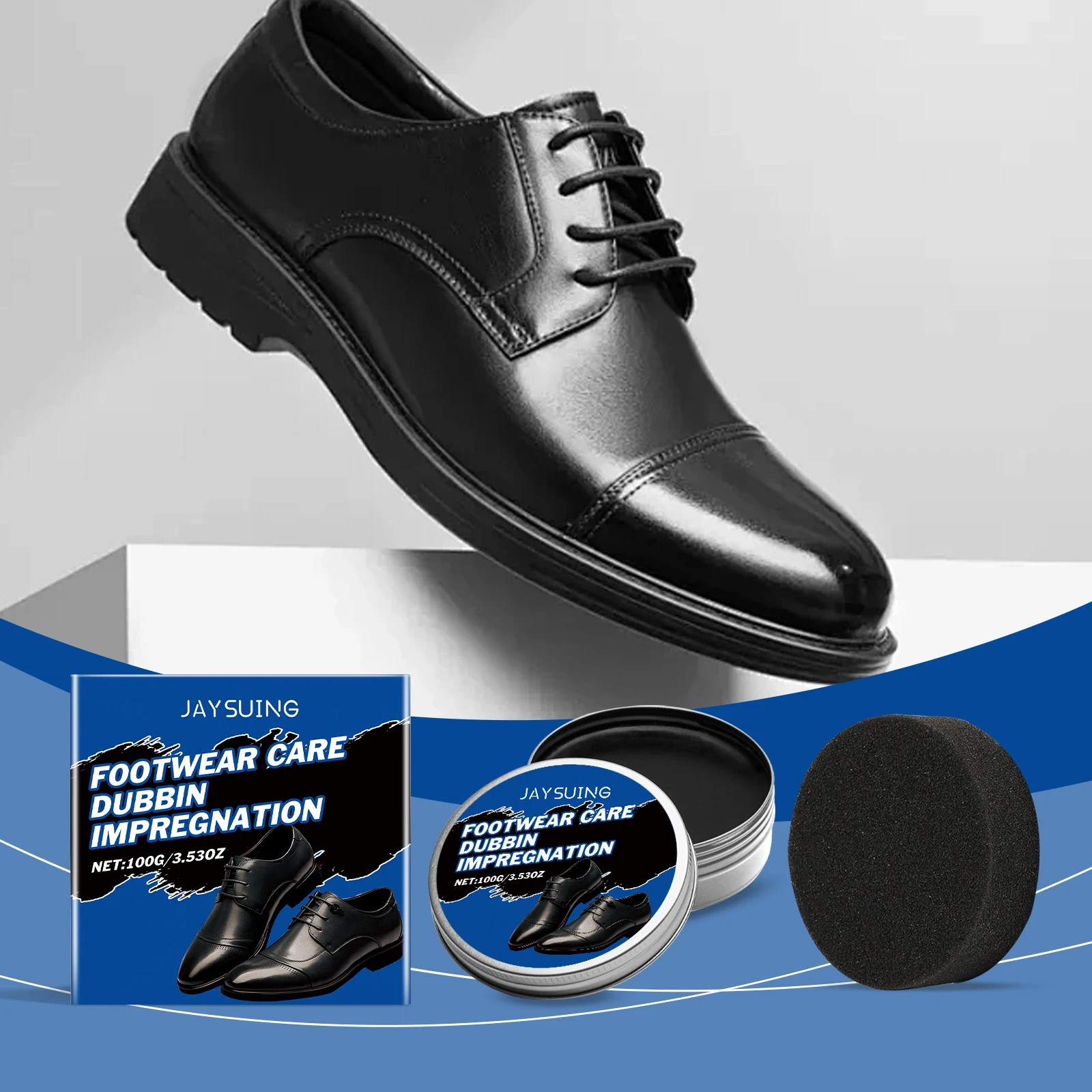 Jaysuing Leather Care Restoring Leather Shoe Care Kit Organic Wax Leather Shoe Cream